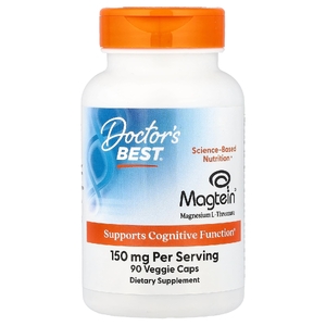 Doctor's Best, магний для мозга, 90 растительных капсул (50 мг в 1 капсуле)
