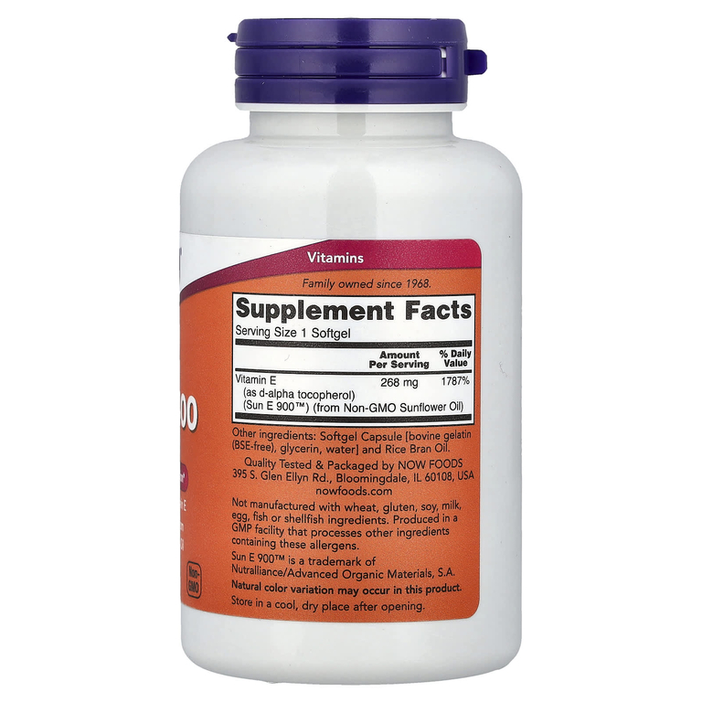 NOW Foods, Sun-E™ 400, 268 мг (400 МЕ), 120 капсул