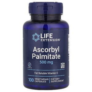 Life Extension, аскорбил пальмитат, 500 мг, 100 вегетарианских капсул