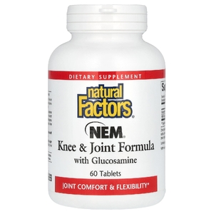 Natural Factors, средство для коленей и суставов с глюкозамином, 60 таблеток