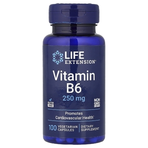 Life Extension, витамин B6, 250 мг, 100 вегетарианских капсул