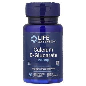 Life Extension, D-глюкарат кальция, 200 мг, 60 вегетарианских капсул