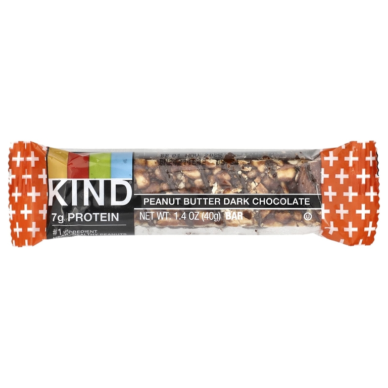 KIND Bars, батончик из темного шоколада с арахисовой пастой, 12 батончиков по 40 г (1,4 унции)