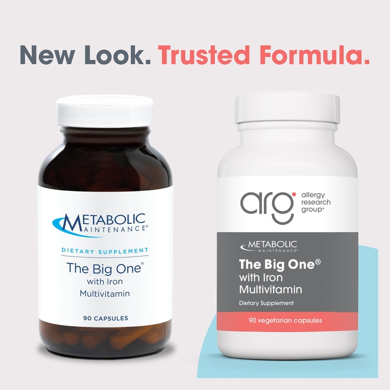 Metabolic Maintenance, мультивитамины с железом, 90 вегетарианских капсул