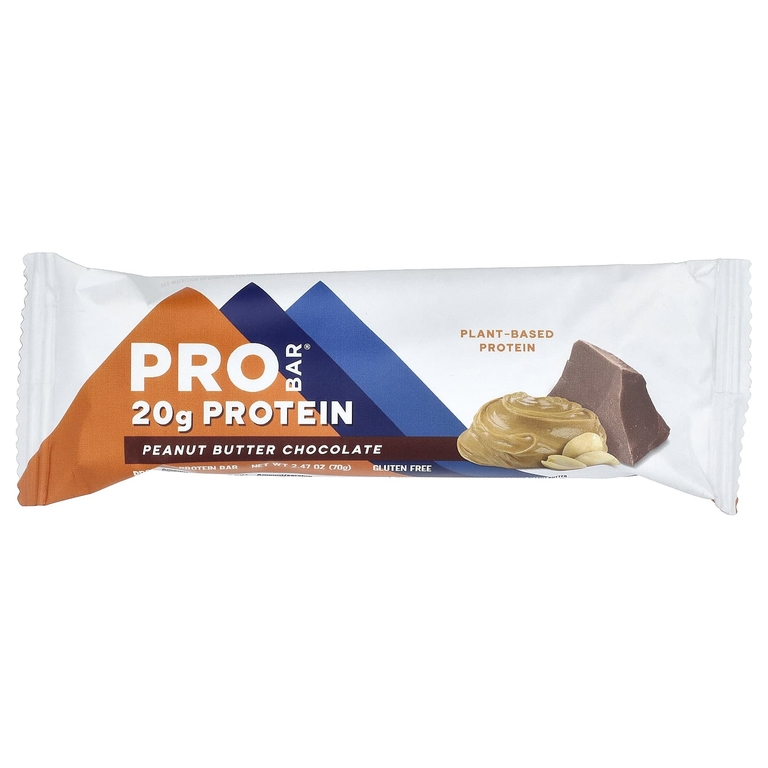 ProBar, протеиновый батончик, арахисовая паста и шоколад, 12 шт. по 70 г (2,47 унции)