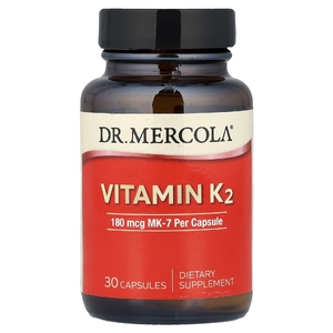 Dr. Mercola, витамин K2, 180 мкг, 30 капсул