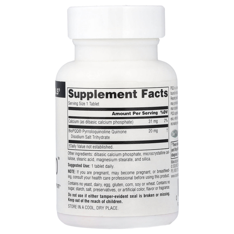 Source Naturals, пирролохинолинхинон, 60 таблеток