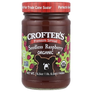 Crofter's Organic, органический премиальный спред, малина без косточек, 468 г