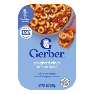 Gerber, Спагетти в мясном соусе, от 12 месяцев, 170 г (6 унций) (Товар снят с продажи) 