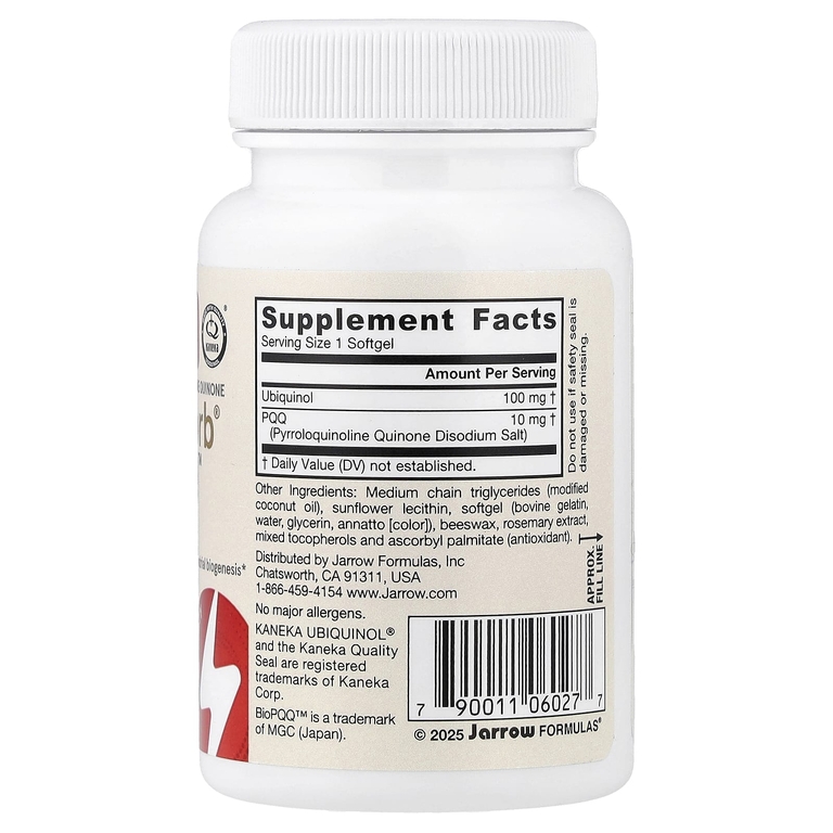 Jarrow Formulas, Убихинол + пирролохинолинхинон, 30 капсул