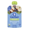 Gerber, органическое пюре яблоко, голубика и шпинат, 99 г (3,5 унции)