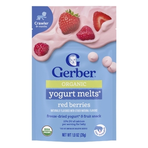 Gerber, шарики из йогурта, для детей от 8 месяцев, красные ягоды, 28 г (1 унция)