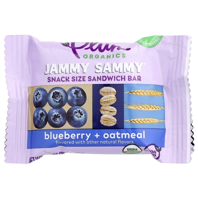 Plum Organics, батончик-снек, для детей от 15 месяцев, голубика и овсянка, 5 батончиков по 29 г (1,02 унции)