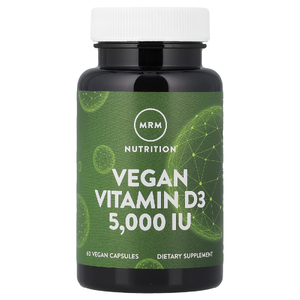 MRM Nutrition, веганский витамин D3, 125 мкг (5000 МЕ), 60 веганских капсул