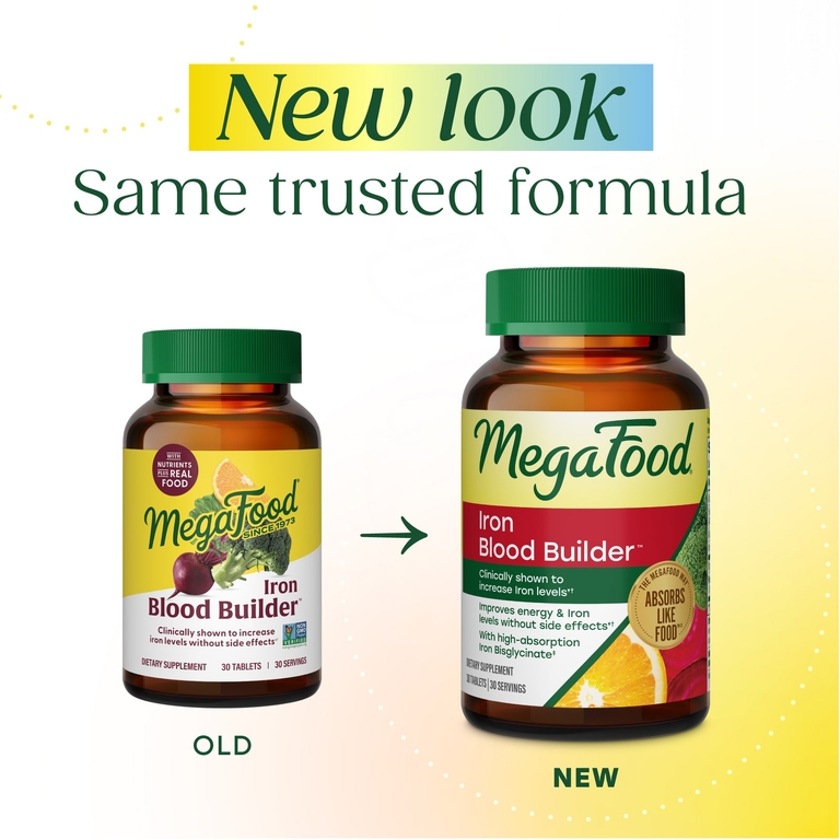 MegaFood, комплекс для повышения уровня железа, 30 таблеток