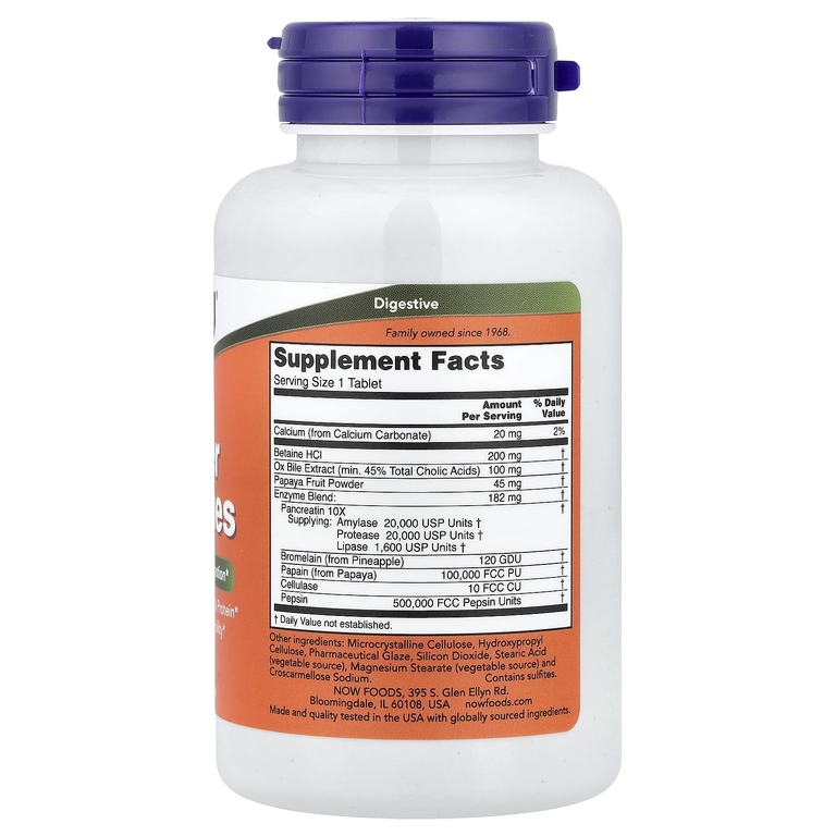 NOW Foods, суперферменты, 90 таблеток