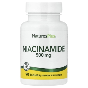 NaturesPlus, никотинамид, 500 мг, 90 таблеток