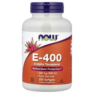NOW Foods, натуральный витамин E-400, 268 мг, 250 капсул