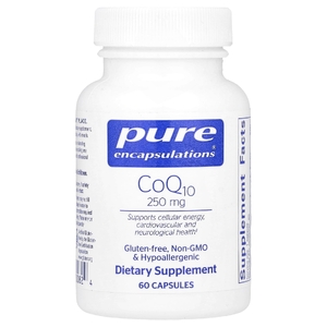 Pure Encapsulations, коэнзим Q10, 250 мг, 60 капсул