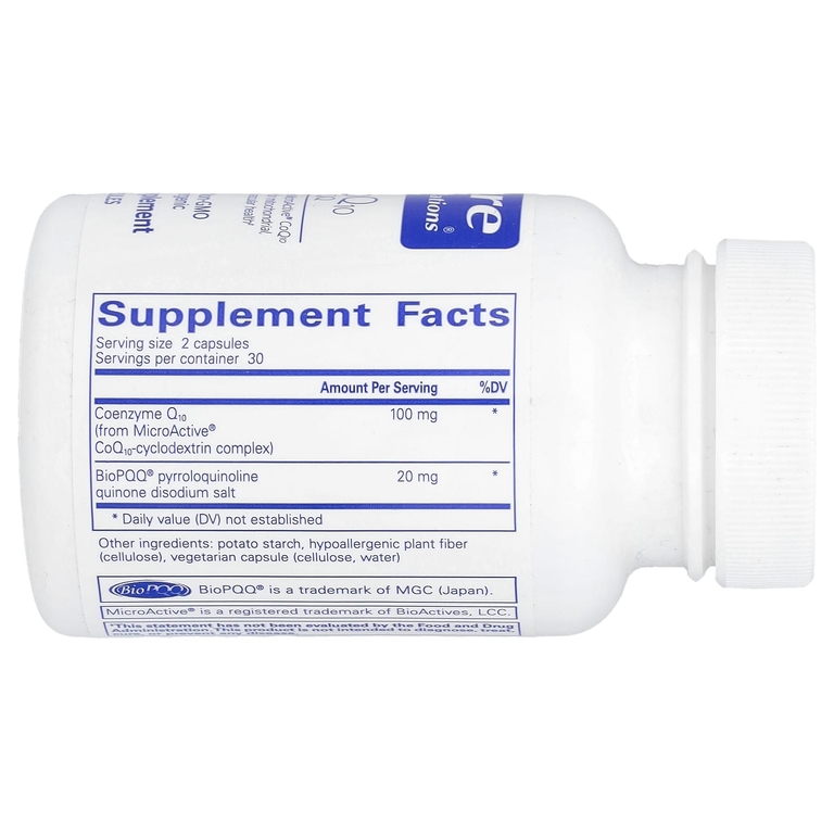 Pure Encapsulations, Коэнзим Q10 с пирролохинолинхиноном, 60 капсул
