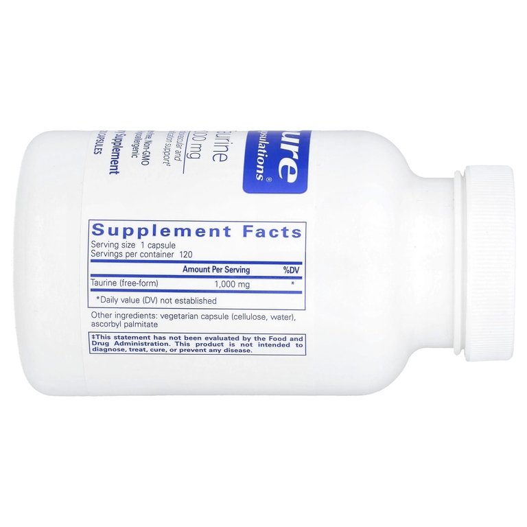 Pure Encapsulations, таурин, 1000 мг, 120 капсул