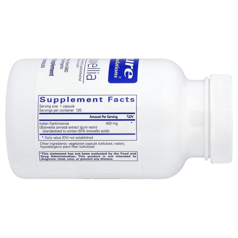 Pure Encapsulations, босвеллия, 120 капсул (400 мг в 1 капсуле)
