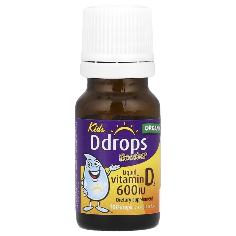 Ddrops, жидкий витамин D3 для детей, 15 мкг (600 МЕ), 2,8 мл (0,09 жидк. унции)