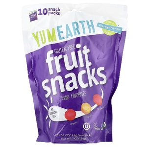 YumEarth, фруктовые снеки без глютена, ассорти любимых вкусов, 10 упаковок по 19,8 г (0,7 унции)