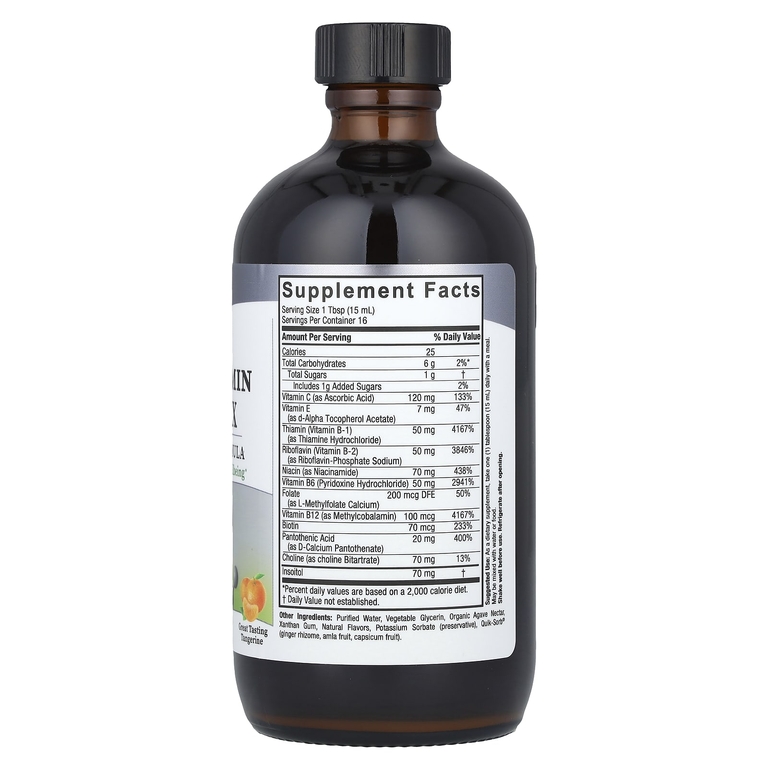 Nature's Answer, жидкий комплекс витаминов группы B, со вкусом мандарина, 240 мл (8 жидк. унций)