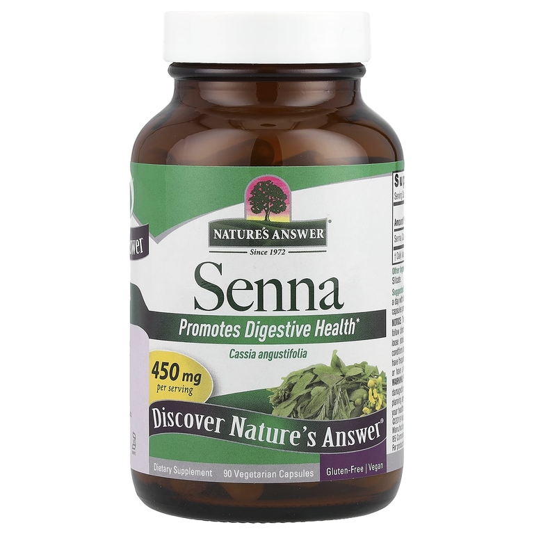 Nature's Answer, Сенна, 450 мг, 90 вегетарианских капсул