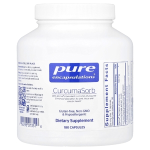 Pure Encapsulations, Фитосома куркумы, 180 капсул (250 мг на капсулу)