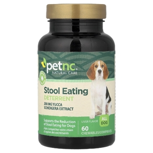 petnc NATURAL CARE, Средство, сдерживающее переедание стула, для всех собак, печень, 60 жевательных таблеток