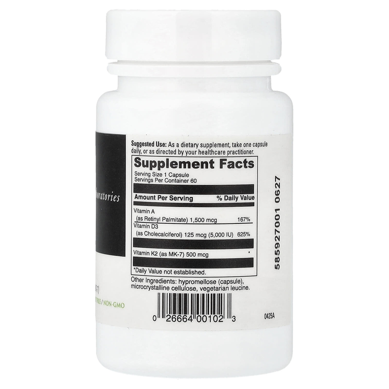 DaVinci Laboratories, витамины A, Д и K, 60 капсул