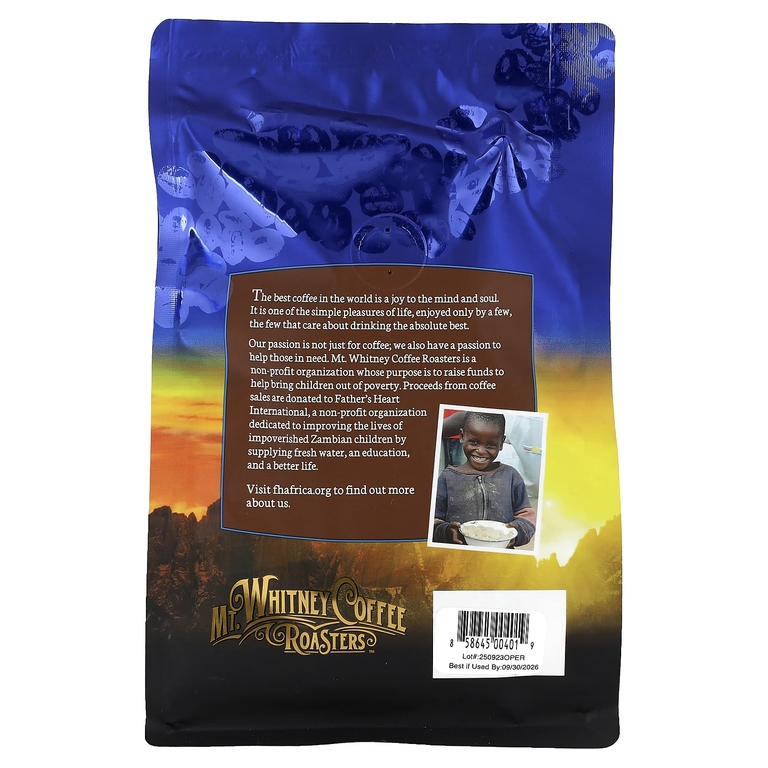 Mt. Whitney Coffee Roasters, органический кофе из Перу, молотый кофе, средней обжарки, 340 г (12 унций)