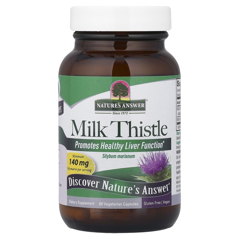 Nature's Answer, Расторопша, 60 вегетарианских капсул