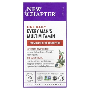 New Chapter, мультивитаминная добавка из цельных продуктов для мужчин, 96 вегетарианских таблеток