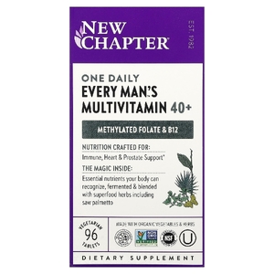 New Chapter, мультивитамины для мужчин старше 40 лет, 96 вегетарианских таблеток