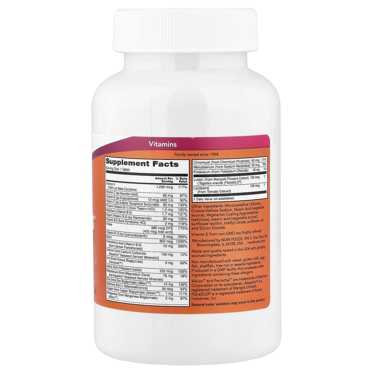 NOW Foods, комплекс мультивитаминов и минералов Daily Vits™, 250 таблеток
