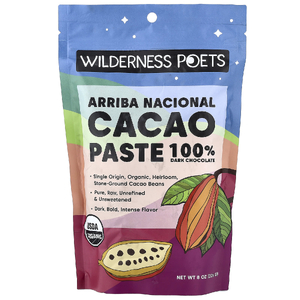 Wilderness Poets, органическая какао-паста, темный шоколад, 226 г (8 унций)