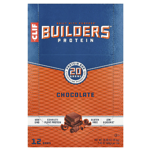 Clif Bar, протеиновый батончик, шоколад, 12 батончиков по 68 г (2,40 унции) (Товар снят с продажи)