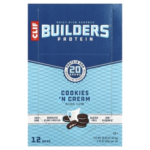 Clif Bar, протеиновый батончик, печенье с кремом, 12 батончиков по 68 г (2,40 унции)