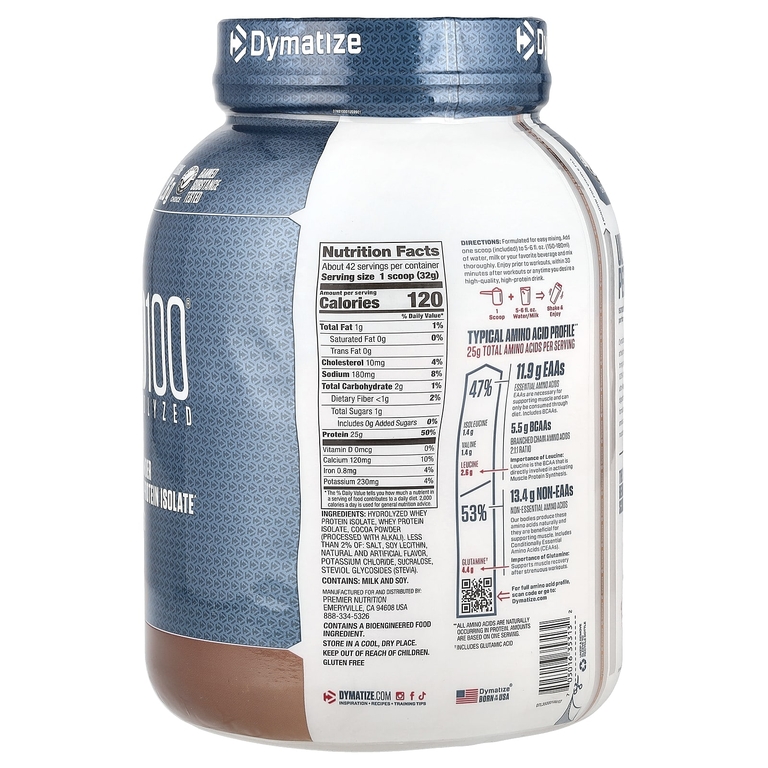 Dymatize, гидролизованный изолят сывороточного протеина, со вкусом изысканного шоколада, 1,37 кг (3 фунта)