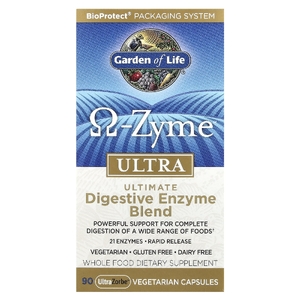 Garden of Life, идеальная смесь пищеварительных ферментов, 90 вегетарианских капсул