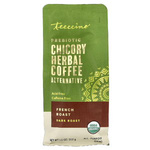 Teeccino, Травяная альтернатива кофе с цикорием, французская обжарка, тёмная обжарка, без кофеина, 312 г (11 унций)