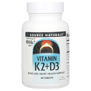 Source Naturals, витамины К2 и Д3, 60 таблеток