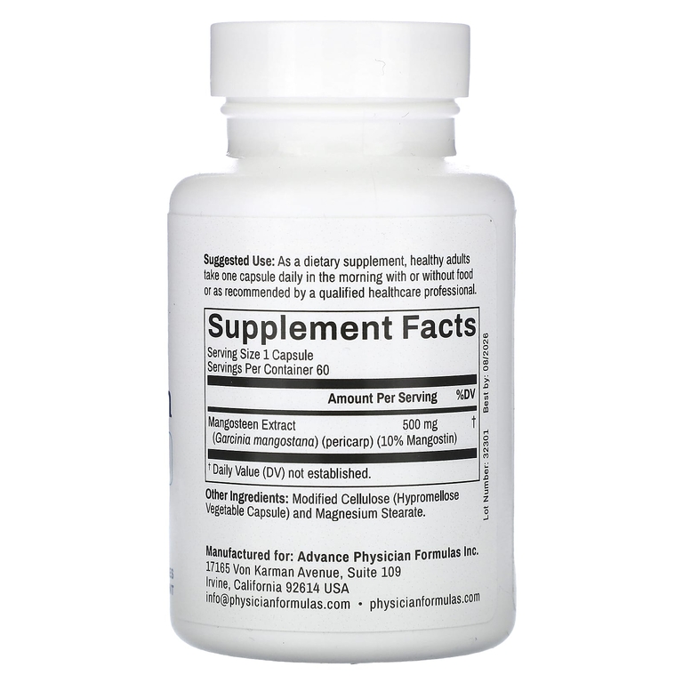 Advance Physician Formulas, мангостан, 500 мг, 60 капсул