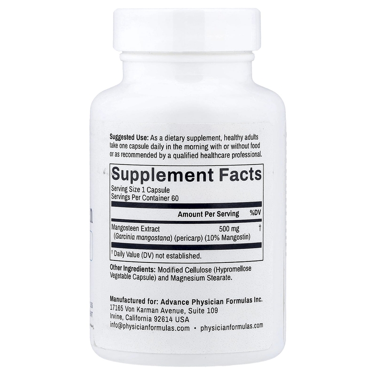 Advance Physician Formulas, Мангостан, 500 мг, 60 растительных капсул