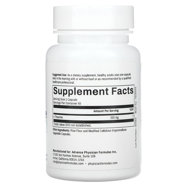 Advance Physician Formulas, L-теанин, 200 мг, 60 капсул