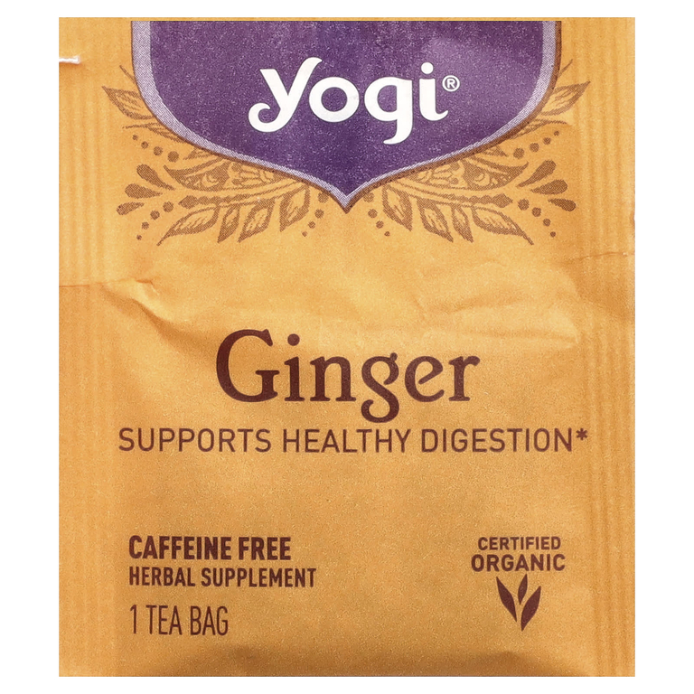 Yogi Tea, имбирь, без кофеина, 16 чайных пакетиков, 32 г (1,12 унции)