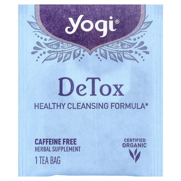 Yogi Tea, очищающий чай без кофеина, 16 чайных пакетиков, 29 г (1,02 унции)